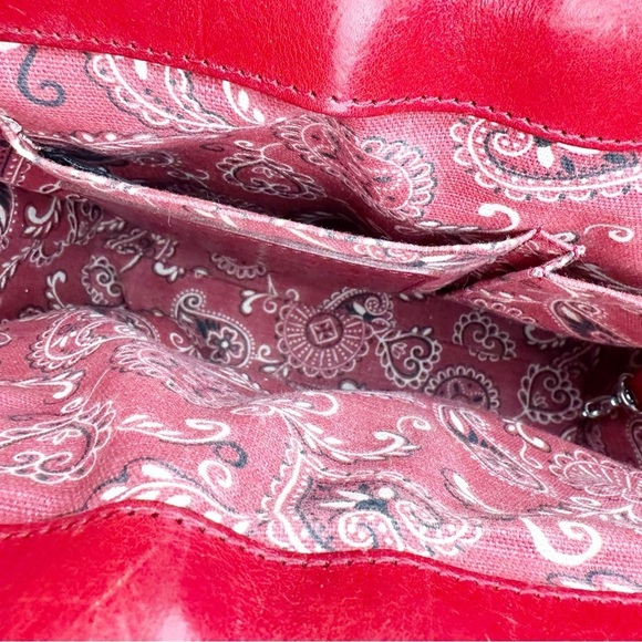 Brighton Braided Woven Wicker Straw and Heart Red Rattan - Picture 6 of 6